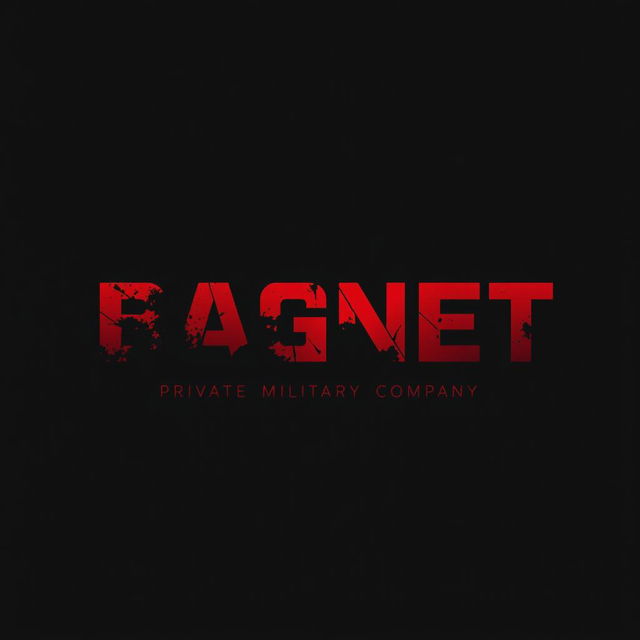 Logo design for a Private Military Company named 'BAGNET', featuring strong and bold typography