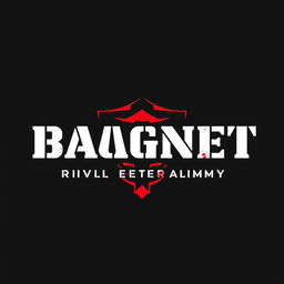 Logo design for a Private Military Company named 'BAGNET', featuring strong and bold typography