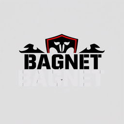 A logo design for a Private Military Company named BAGNET, featuring a bold and modern aesthetic