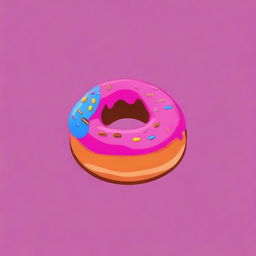 A high-quality digital art image of a logo, featuring a delicious looking cake donut