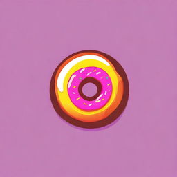 A high-quality digital art image of a logo, featuring a delicious looking cake donut