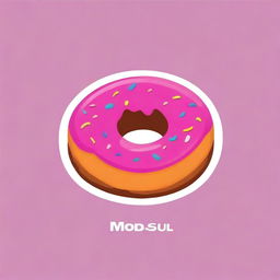 A high-quality digital art image of a logo, featuring a delicious looking cake donut