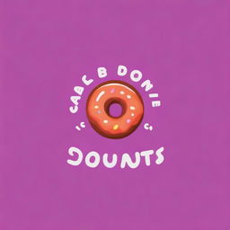 A high-quality digital art image showcasing a logotype for 'Cake Donuts'