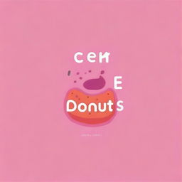 A high-quality digital art image showcasing a logotype for 'Cake Donuts'