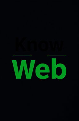 A book cover design for a title called 'Know the Web', featuring bold, modern typography in black and dark green