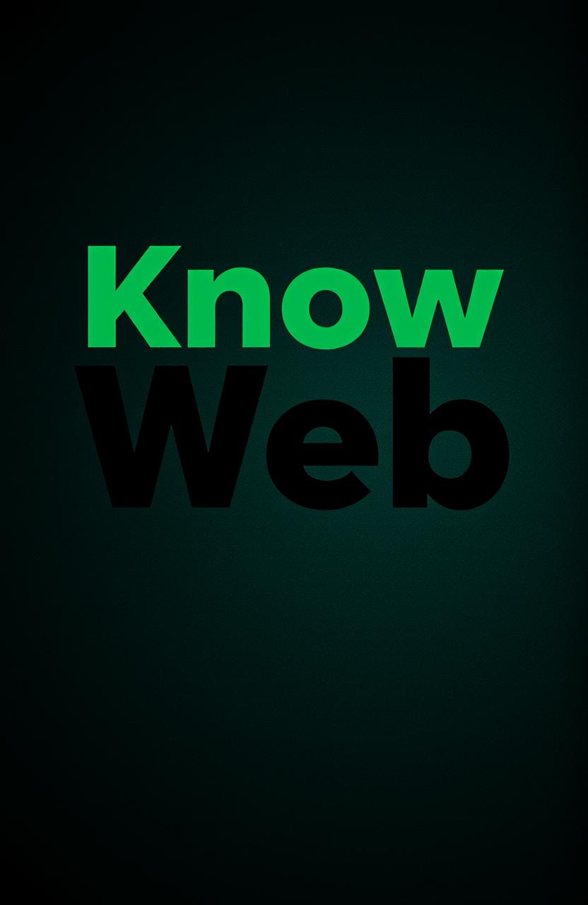 A book cover design for a title called 'Know the Web', featuring bold, modern typography in black and dark green