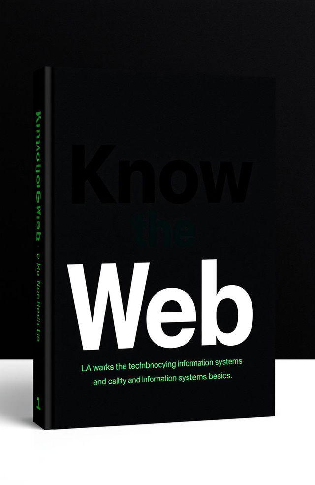 A book cover design for a title called 'Know the Web', featuring bold, modern typography in black and dark green