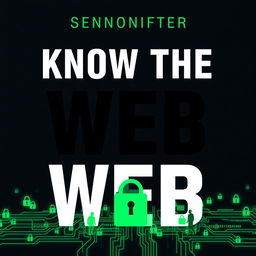 A book cover design for a title called 'Know the Web', showcasing bold, modern typography in black and dark green