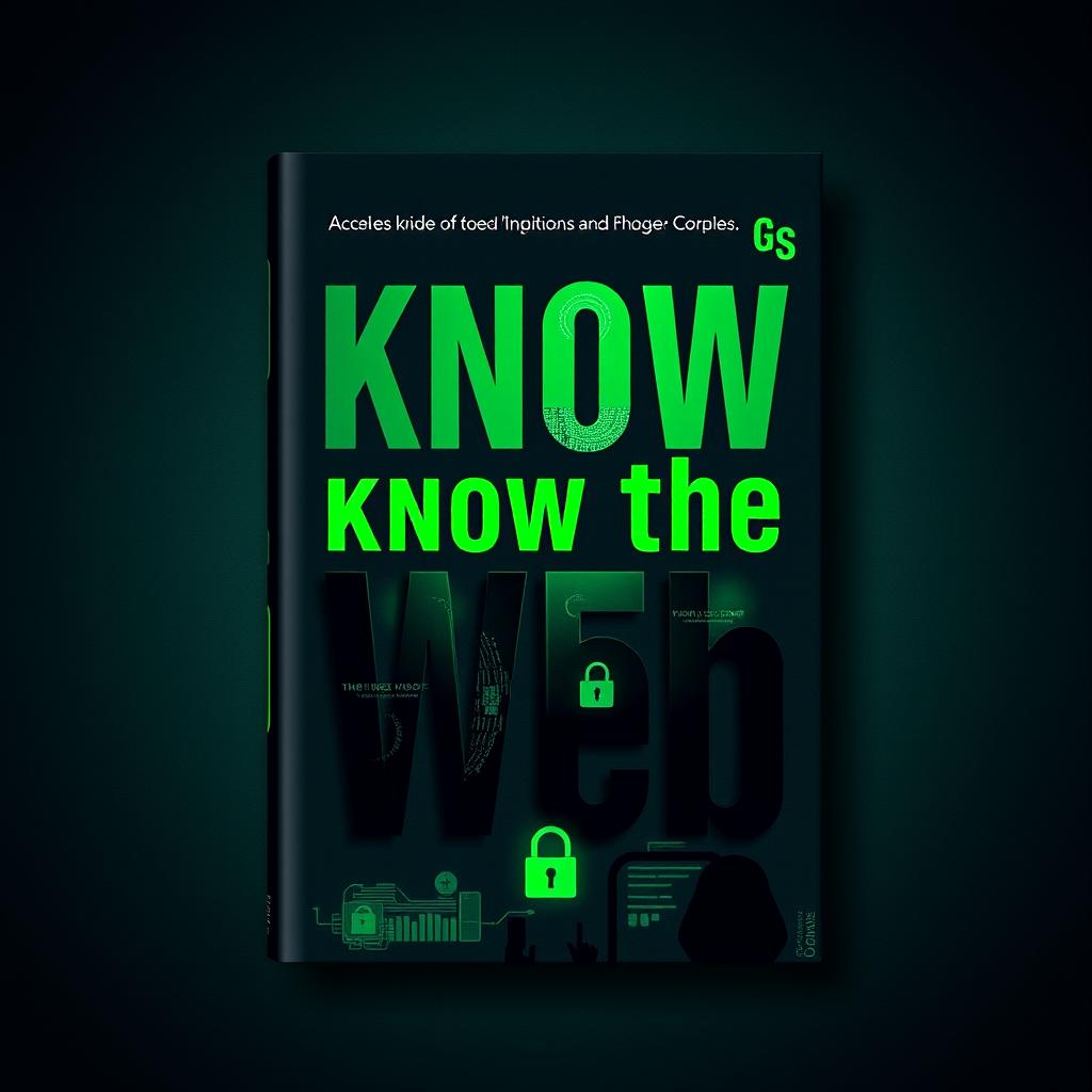 A book cover design for a title called 'Know the Web', showcasing bold, modern typography in black and dark green