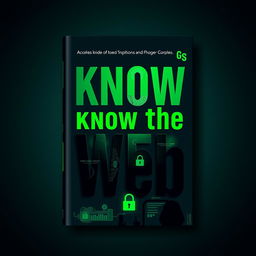 A book cover design for a title called 'Know the Web', showcasing bold, modern typography in black and dark green