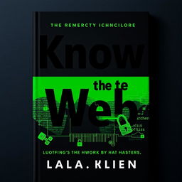 A book cover design for a title called 'Know the Web', showcasing bold, modern typography in black and dark green