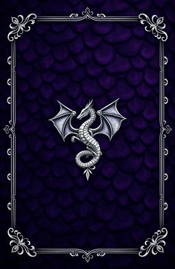 A fantasy art novel cover featuring a thin silver filigree border elegantly framing the design
