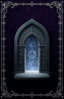 A fantasy art novel cover featuring a thin silver filigree border set against a dark purple background resembling dragon scales