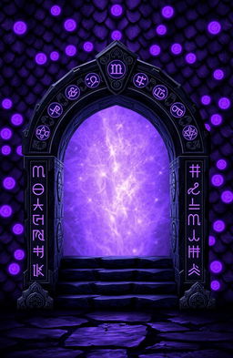 A stunning fantasy art novel cover featuring a background of dark purple dragon scales adorned with glowing light purple rune markings