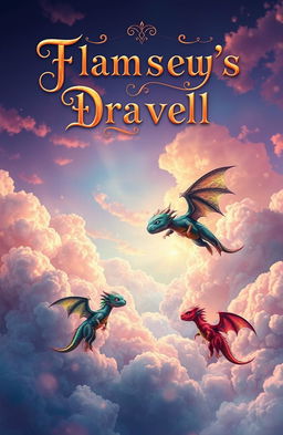 A captivating fantasy art novel cover featuring a vibrant, mystical scene in the sky