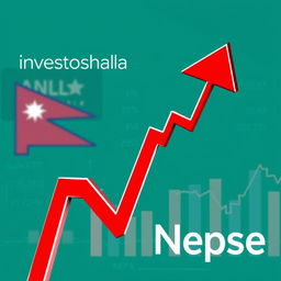 An illustration of a stock market index falling down, prominently featuring a red arrow pointing in a downward direction