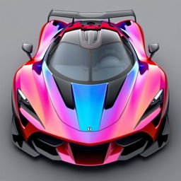 A stunning 2017 hypercar design featuring sleek aerodynamic lines inspired by the McLaren Solus GT, Aston Martin Valkyrie, and Porsche Mission X