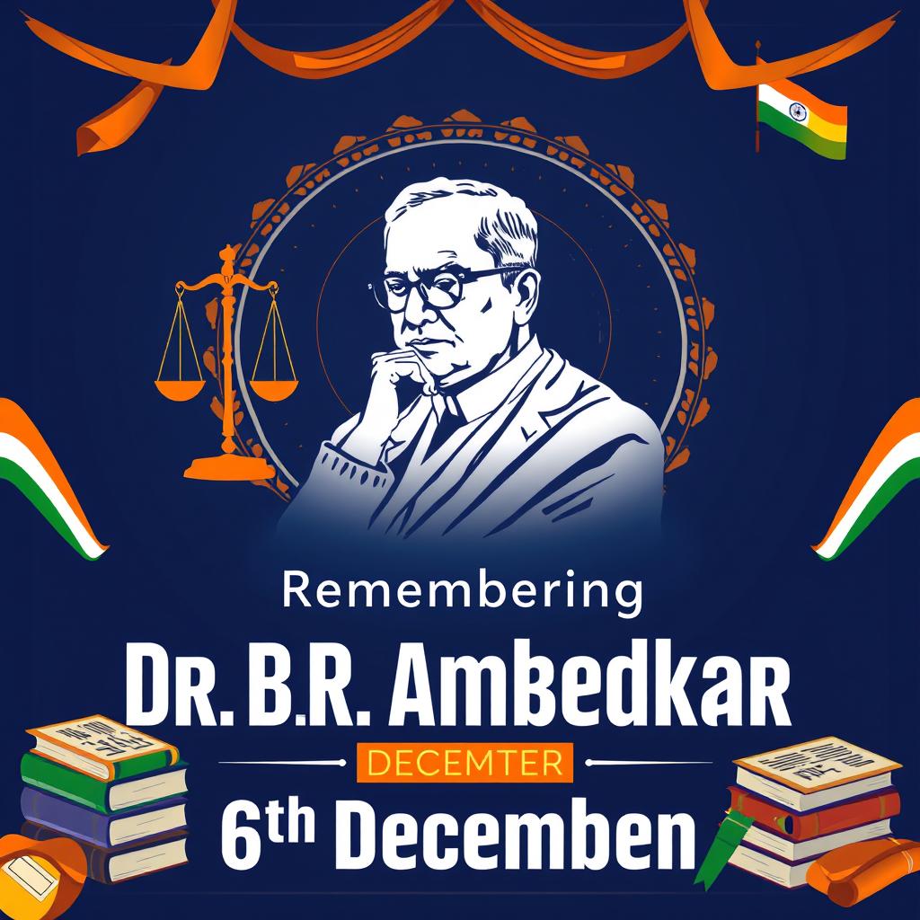 A solemn and respectful poster commemorating the death anniversary of Dr