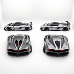 A stunning collection of hypercars from the years 2013-2018 showcased in a sleek white room