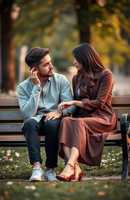 A noble and simple design featuring a couple in love who are experiencing relationship problems