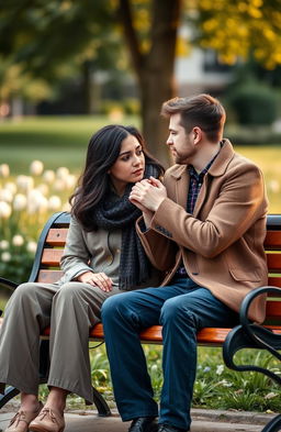 A noble and simple design featuring a couple in love who are experiencing relationship problems