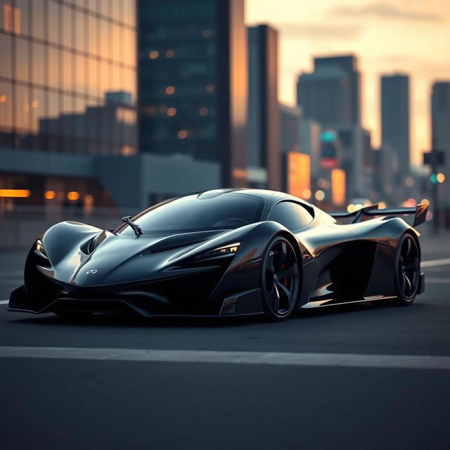 A breathtaking hypercar featuring a unique and sleek design characterized by smooth, flowing lines and a streamlined silhouette