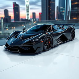 A breathtaking hypercar featuring a unique and sleek design characterized by smooth, flowing lines and a streamlined silhouette