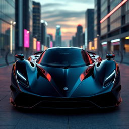 A breathtaking hypercar featuring a unique and sleek design characterized by smooth, flowing lines and a streamlined silhouette