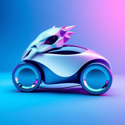 A captivating 3D rendering of a futuristic car featuring a truly unique design