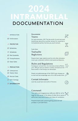 A stylish, clean document titled "2024 Intramural Documentation" displayed prominently at the top