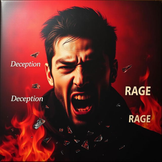 A minimalist album cover featuring a distorted male face obscured in shadow, with harsh distortions on the eyes and mouth, suggesting unease and rage