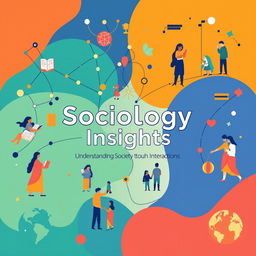 A creative and engaging sociology project cover featuring a vibrant and dynamic design