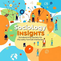 A creative and engaging sociology project cover featuring a vibrant and dynamic design