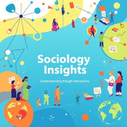 A creative and engaging sociology project cover featuring a vibrant and dynamic design