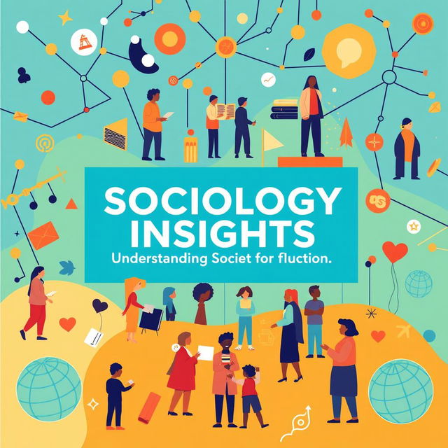 A creative and engaging sociology project cover featuring a vibrant and dynamic design