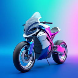 A stunning 3D rendering of a futuristic racing motorcycle featuring a unique design that evokes the imagery of a skull or dragon's head at the front