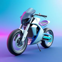 A stunning 3D rendering of a futuristic racing motorcycle featuring a unique design that evokes the imagery of a skull or dragon's head at the front