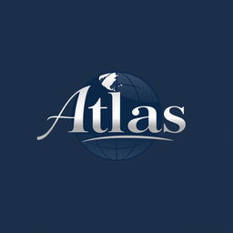 A modern and stylish logo design for an imaginary watch brand named 'Atlas'