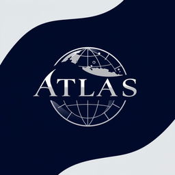 A modern and stylish logo design for an imaginary watch brand named 'Atlas'