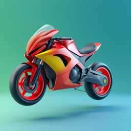 A breathtaking 3D rendering of a futuristic racing motorcycle featuring a unique fairing that resembles a skull or dragon's head