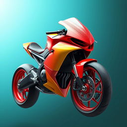 A breathtaking 3D rendering of a futuristic racing motorcycle featuring a unique fairing that resembles a skull or dragon's head