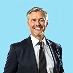 A professional portrait of an adult business person dressed in elegant business attire, showcasing confidence and professionalism