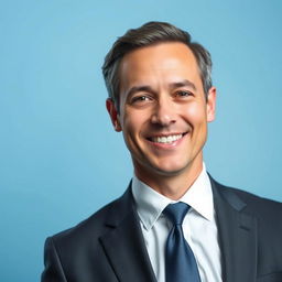 A professional portrait of an adult business person dressed in elegant business attire, showcasing confidence and professionalism