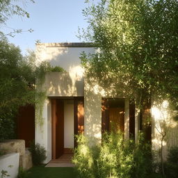 A luminous and airy house bathed in sunlight, with windows open for a refreshing breeze.