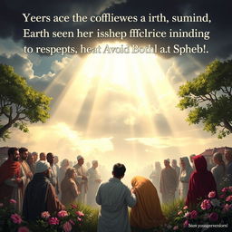 A powerful and thought-provoking representation of a spiritual message on respecting others and avoiding backbiting
