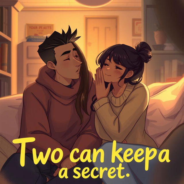 An artistic representation of the saying 'Two can keep a secret'