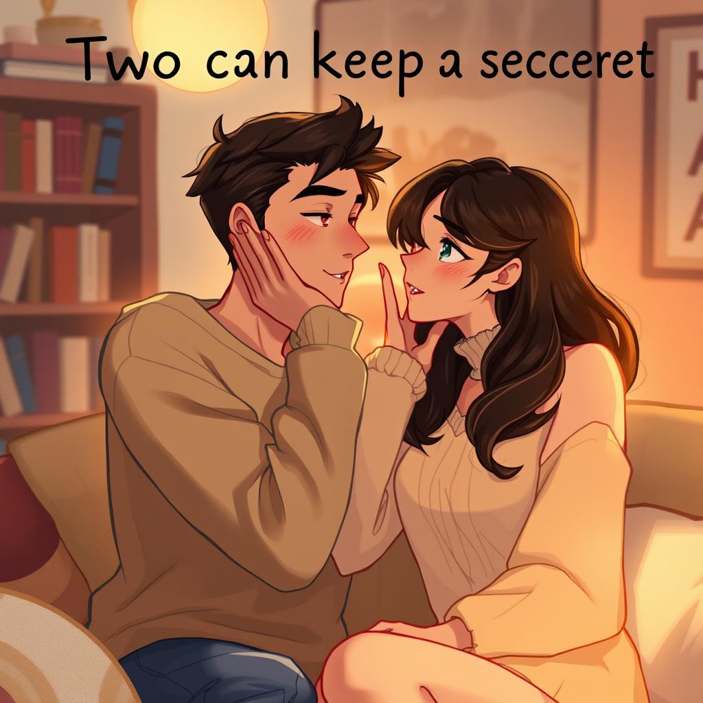 An artistic representation of the saying 'Two can keep a secret'