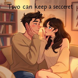 An artistic representation of the saying 'Two can keep a secret'