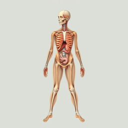 An artistic representation of the female anatomical structure, focusing on the beauty and complexity of the human body