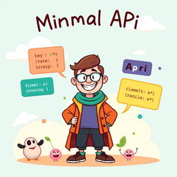 A humorous illustration representing a minimal API in C#
